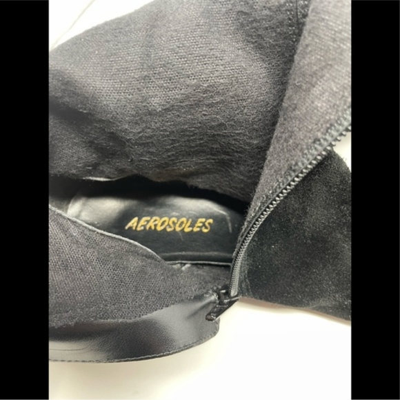 AEROSOLES Black Club Sota Suede Boots with Buckles - 6.5 - Like New‎ - Picture 10 of 12